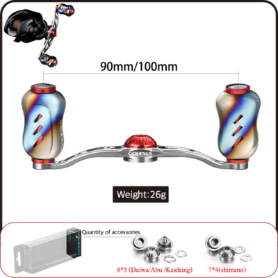 Gomexus 90mm Handle for Daiwa Abu Revo SX Baitcasting Reel with Titanium Knob