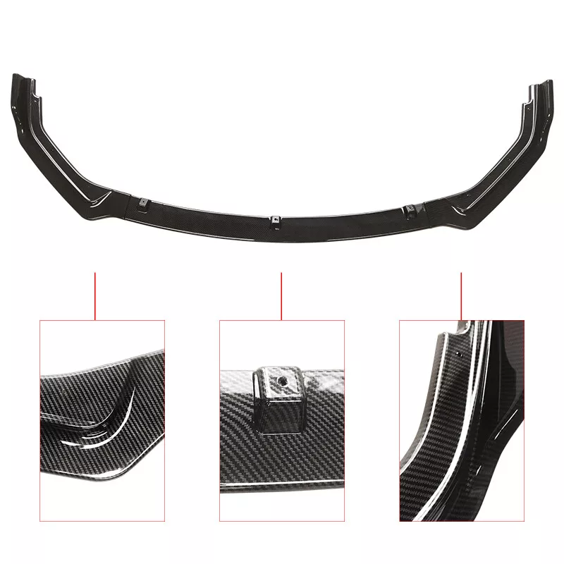 For Infiniti Q50 Luxe/Base 2018-2024 Carbon Fiber Look Front Bumper Lip Splitter