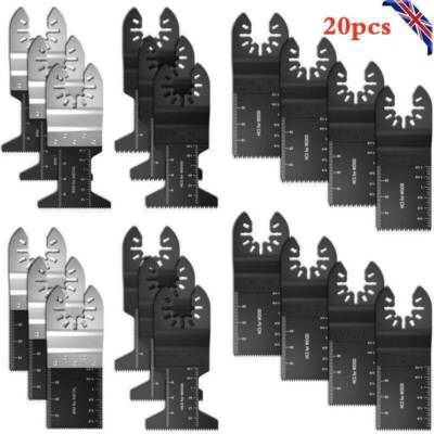 20pc Oscillating Multi Tool Saw Blades Set Carbide Blade Metal For Dewalt Fein -