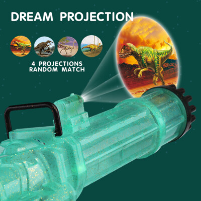 8/21/25 Holes Electric Gatling Bubble Machine Gun With Light for Kids-SEE VIDEO