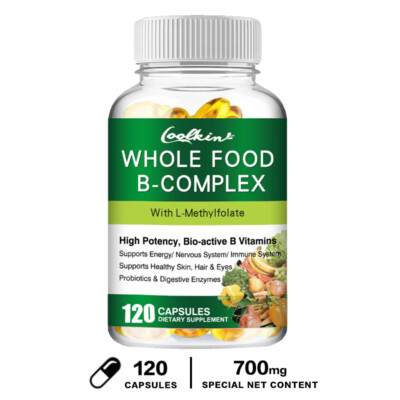 Whole Food B Complex 700mg - Energy and Immune Support, Helps The Nervous System