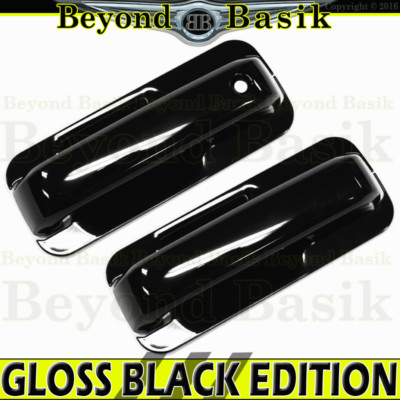 2015-2020 Ford F150 Std/Ext Cab GLOSS BLACK 2 Door Handle COVERS No Smt KH+Bowls