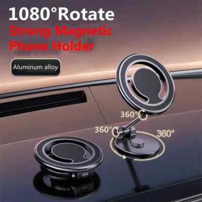 MagSafe Car Mount Magnetic Phone Holder Car Dash Stand 1080° Rotation For iPhone