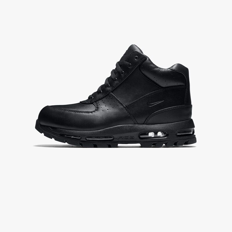 Pre-owned Nike Air Max Goadome 865031-009 Men's Black Leather Mid Top Boots C720