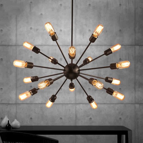Details About Sputnik Ceiling Light Fixture Atomic Starburst Modern Industrial Mid Century New