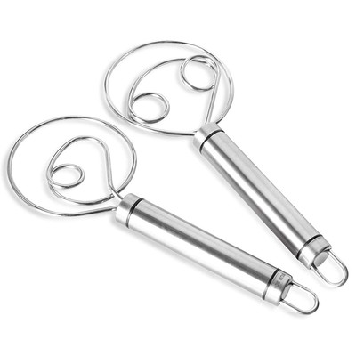 1X(Danish Dough Whisk, 2 Pack Premium Stainless Steel Dutch Whisk,  Hand3432