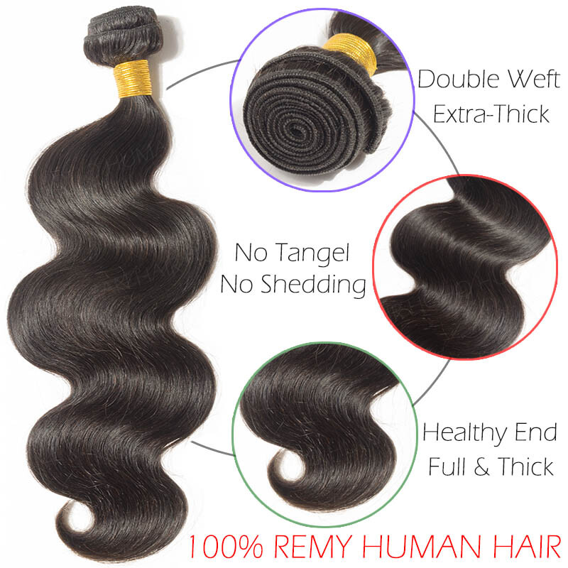 8a Virgin Brazilian Human Hair Straight Wavy 3 Bundles With