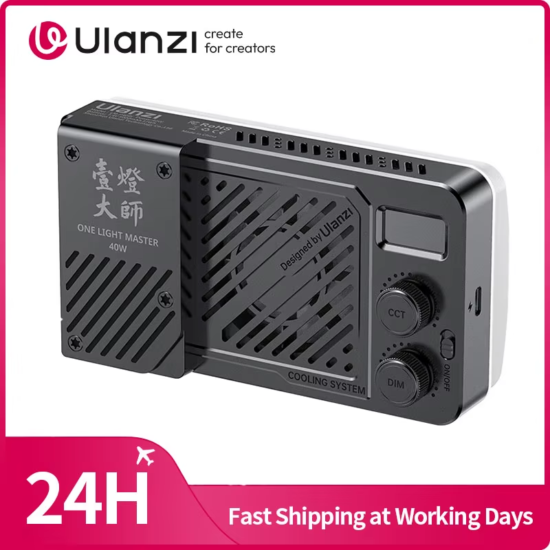 40W Video Light Portable Fill Light with Cooling Fan for Photography Live Vlog