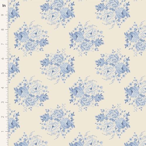 Patchwork Quilting Fabric Tilda Sunday Brunch Mia Blue 50x55cm FQ