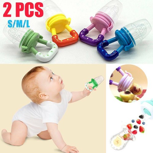 2X Baby Frucht Schnuller BPA-frei Silikon Lustiger Fruchtsauger Für 0-15 Monate