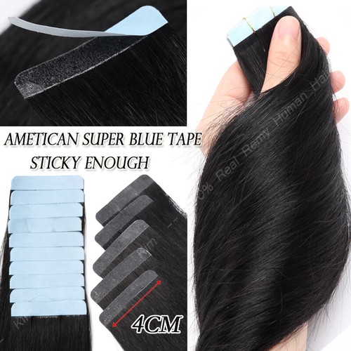 CLEARANCE Tape In Remy Human Hair Extensions Skin Weft Full Head US Stock 80PCS