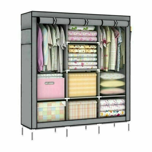 175X130CM Kleiderschrank Wohnzimmer Garderobe Faltschrank Modern Kleiderschrank