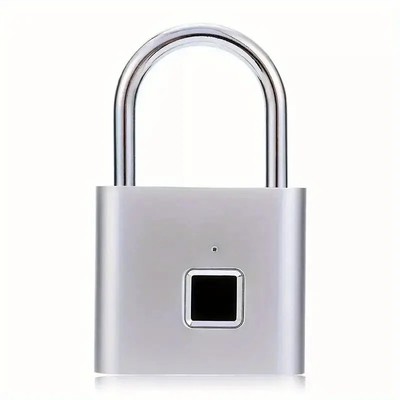Anti Theft Smart Fingerprint Door Lock Keyless Padlock Security USB Rechargeable