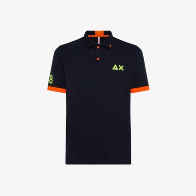 

Polo SUN68 Мужская модель Polo Logo Fluo A33122 Темно-синий E2023, Navy blue
