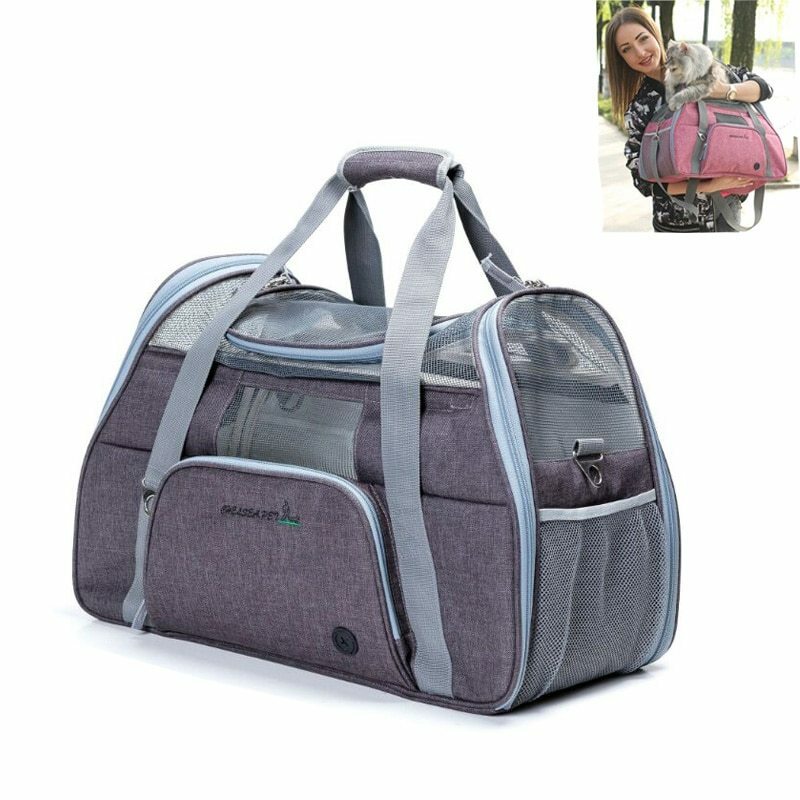 Dog Carrier Bag Portable Pet Backpack Breathable Messenger ...