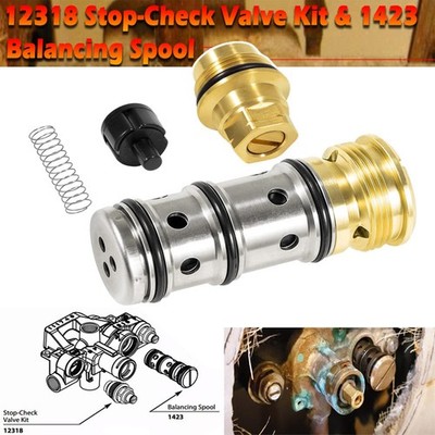 1423 Balancing Spool 132343 & 12318 Stop-Check Valve Kit for Moen Tub and Shower