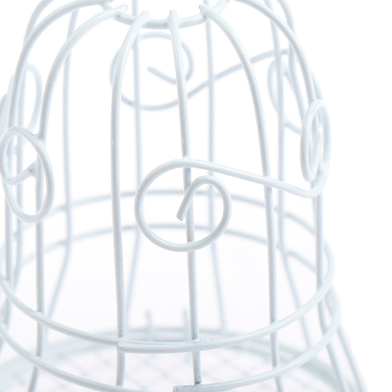 1Pc Metal White Bird Cage Candy Box Wedding Gifts Iron Wedding Birdcage Boxe_ro