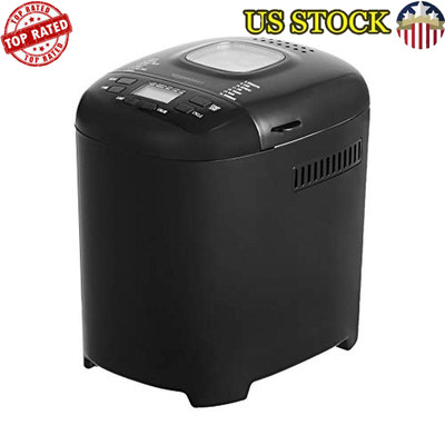 2lb Non-Stick Bread Maker Machine Express Bake 550W LCD Display 14 Setting Black