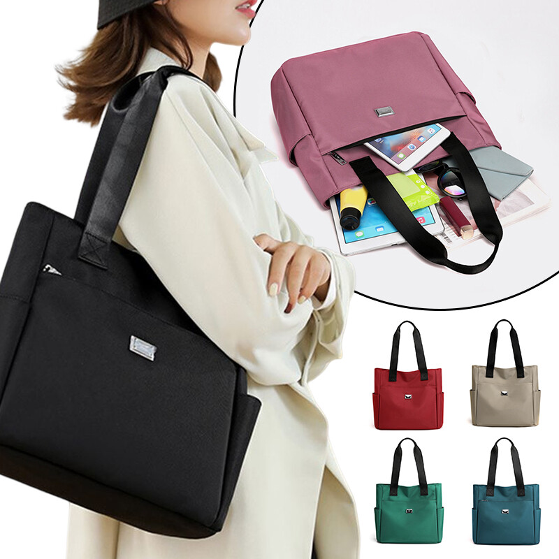 Womens Waterproof Nylon Shoulder Bag Lightweight Large