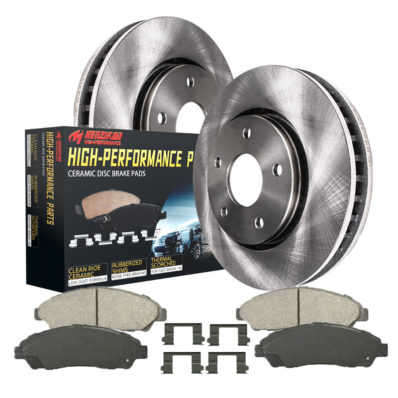 For 2007-2017 Jeep Wrangler Brake Kits Front Brake Rotors + Ceramic Brake Pads