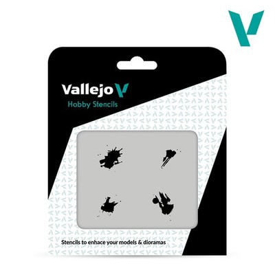 Vallejo Stencils for Petrol Spills - 125mm Terrain Scenery Scale 1/35 New