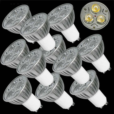 10x GU10 LED Spot Reflektor Strahler LED-Lampen Leuchtlampe 3W Warmweiß