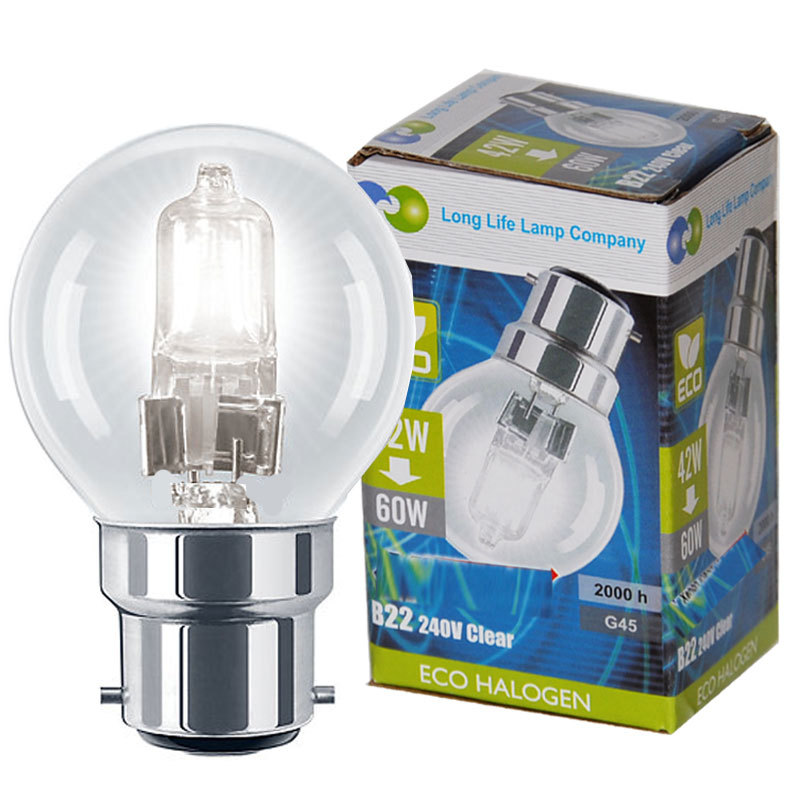 Eco Halogen Energy Saving Golf Ball Light Bulbs B22,E14,B15,E27 in 28w