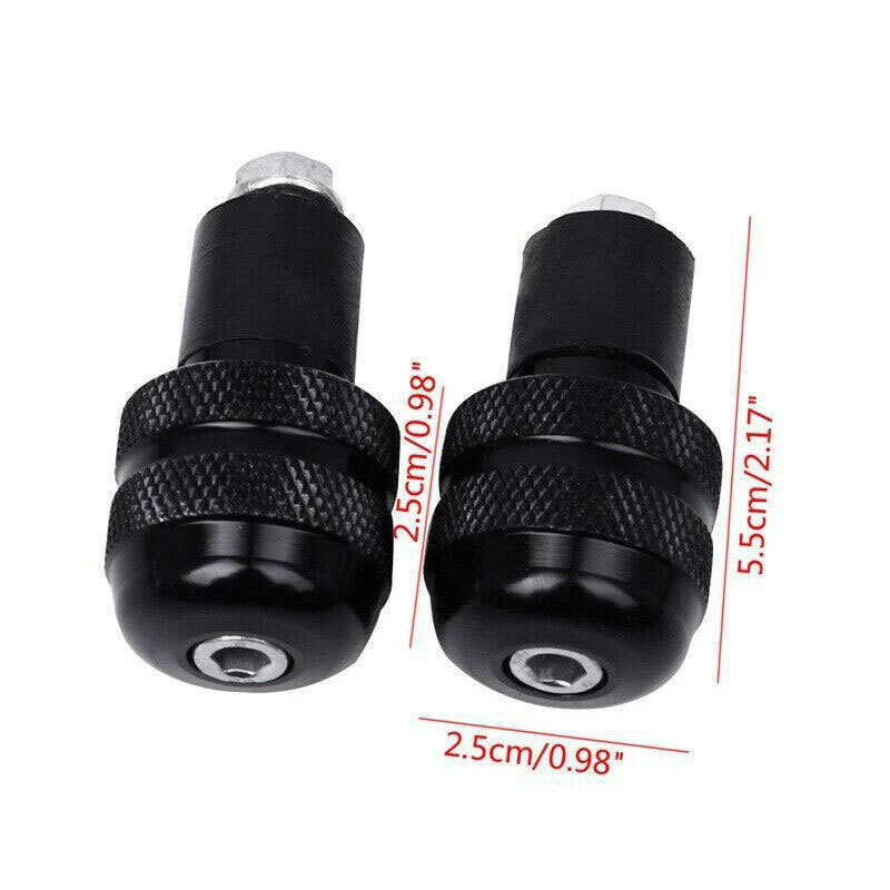 Motorcycle Handlebar Bar End Plug Caps Grips Slider 7/8" Aluminum CNC Universal