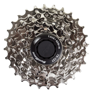 Sunrace M63 7 Speed Cassette 12-28t 7sp Cassettes 12-28 Silver Drivetrain 7 sp