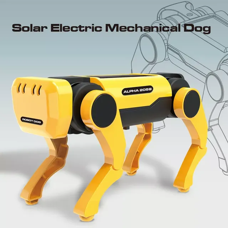 Solar Powered Electric Mechanical Dog Robot Science Technolog Diy Assembly