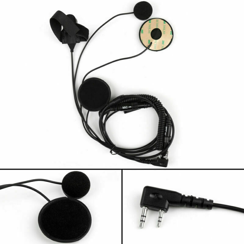 Helmet Tactical Motorcycle Race Headset PTT Fit Kenwood Baofeng Two Way Radio