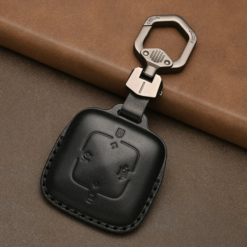 Leather Car Key Case Cover Fob For ZEEKR 001 Keychain Holder