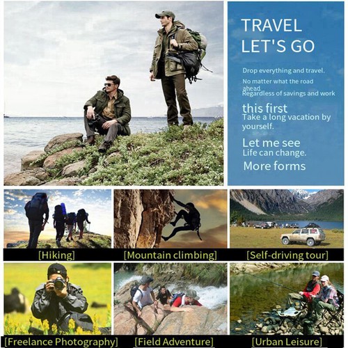 Men's Fishing Vest Work Safari Travel Photo Cargo Multi Pockets Waistcoat Jacket