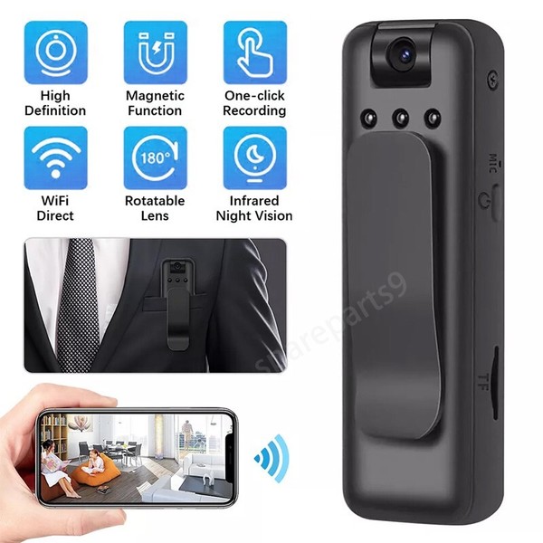Mini WIFI 1080P Body Camera Video Recorder Clip Cam Night Vision Support 128G - Image 3
