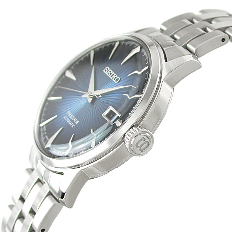Pre-owned Seiko Presage Sary123 Mechanical Automatic Cocktail Time Watch Navy Dial 40.5mm