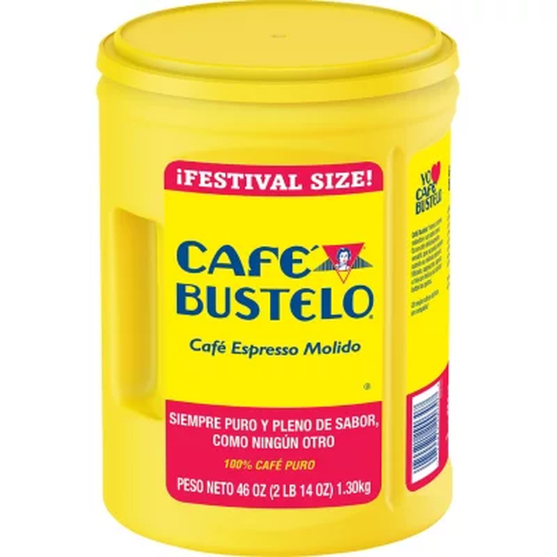 Caf&eacute; Bustelo Festival Size Dark Roast Ground Coffee Espresso 46 Oz FREE SHIPPING