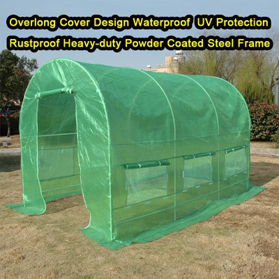 Peaktop 15'x7'x7' Large Arch Greenhouse Green Garden Plant Hot House Heavy Duty