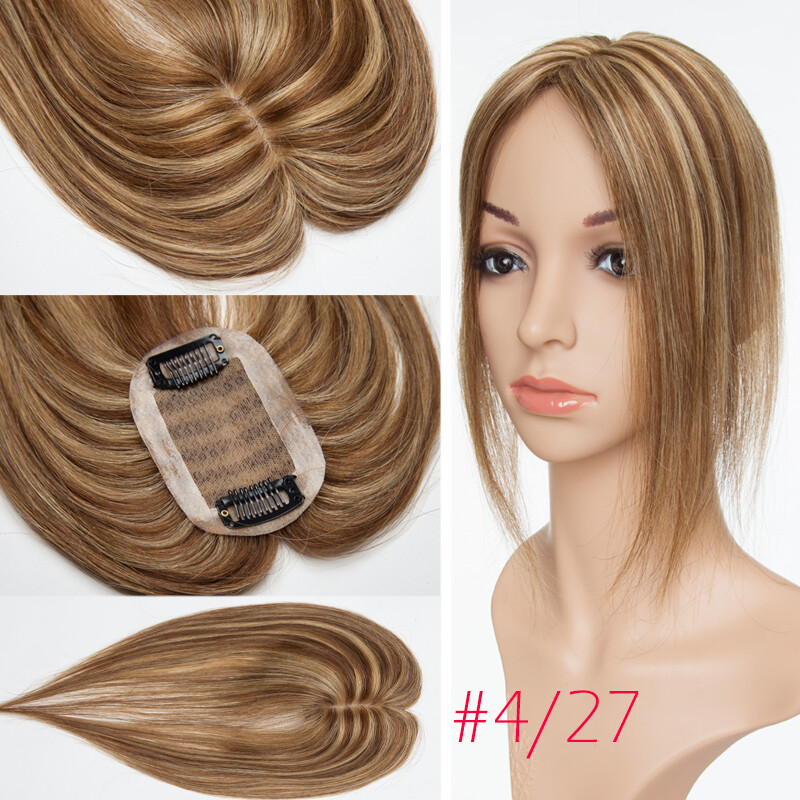 Women Hair Piece Topper Hairpiece 8a Human Hair Top Wig Toupee For