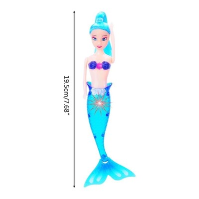 7&lsquo;&rsquo;Realistic Mermaids for with Lighting Tail Bathtub Toy Dolls Toddler Toy