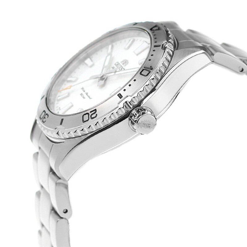 Pre-owned Orient Mako Sports Rn-ac0q03s White Dial Automatic Mechanical Diver Men Watch