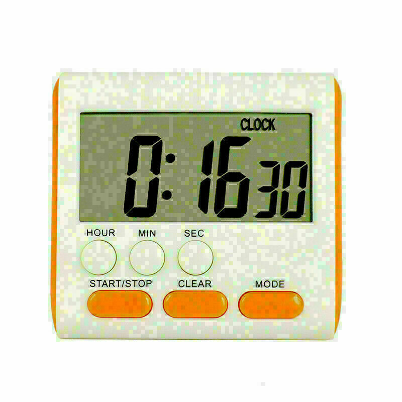 LCD Hour Minute Second Count Up Countdown Digital Kitchen Timer Loud Alarm