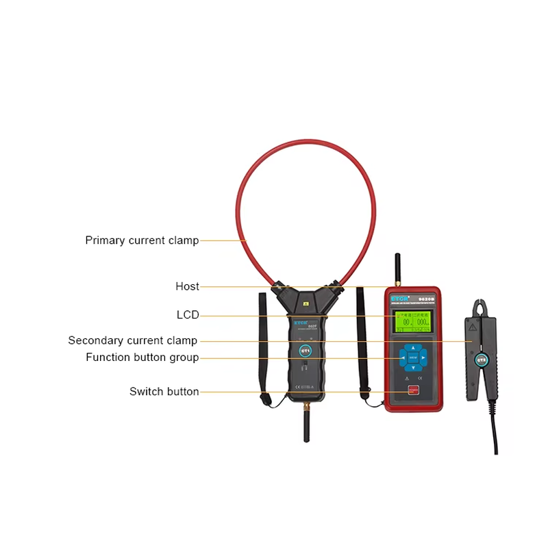 ETCR9620B Flexible Current Clamp Wireless LV Transformer Transformation Ratio Te