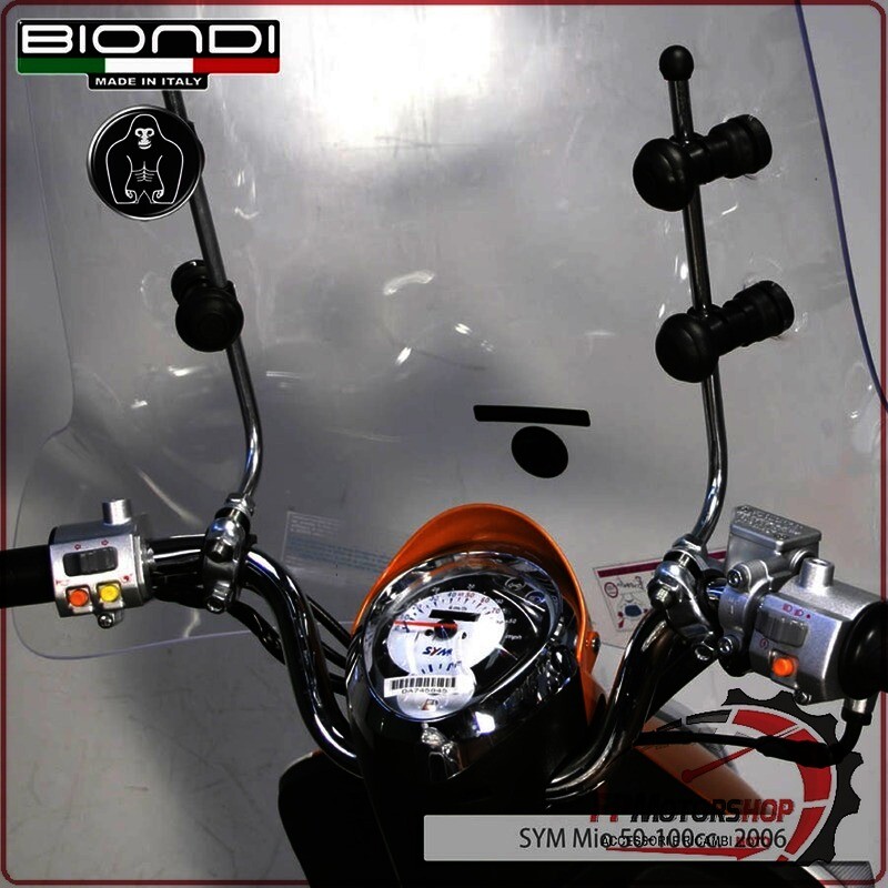 KIT ATTACCHI PARABREZZA SCOOTER PER PEUGEOT LUDIX 50 HONDA ZOOMER BIONDI 8500986