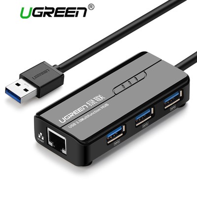 Ugreen Hub USB 3.0 Con RJ45 1000 Mbit/s Gigabit Ethernet para Switch XP Mac OS X