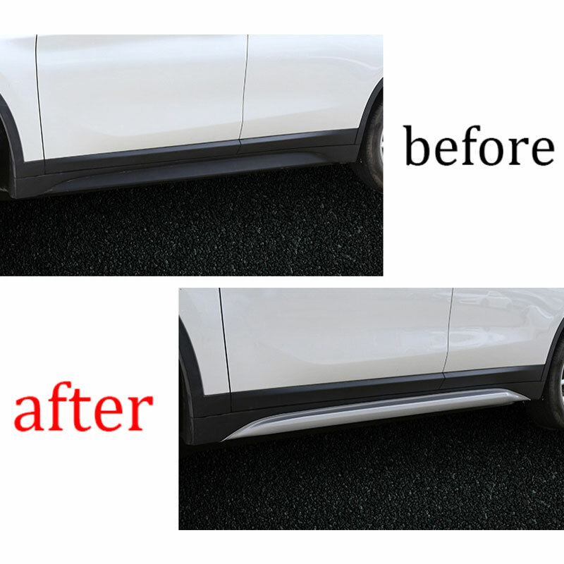 For BMW X1 F48 16-22 ABS Chrome Exterior Side Skirt Bodykit
