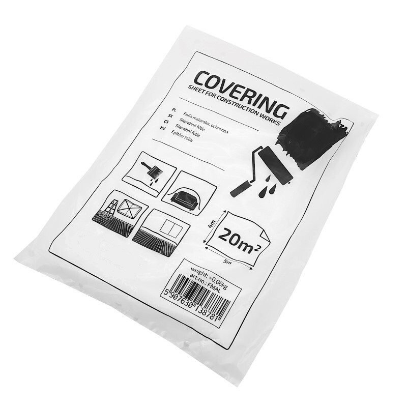 Dust Sheet 4m x 5m / 20m2 Transparent Plastering Foil Covering Sheet