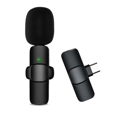 Wireless Lavalier Microphone Audio Video Recording Mini Mic For Android/iPhone