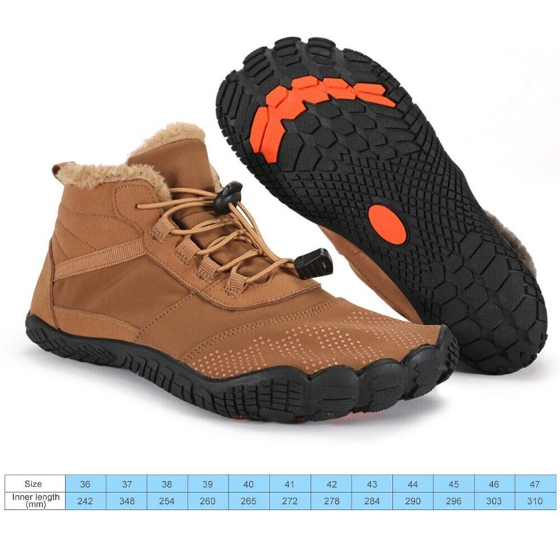 Winter Boots Snow Barefoot Casual Shoes Outdoor Work Shoes Warm Fur Ankle Shoes