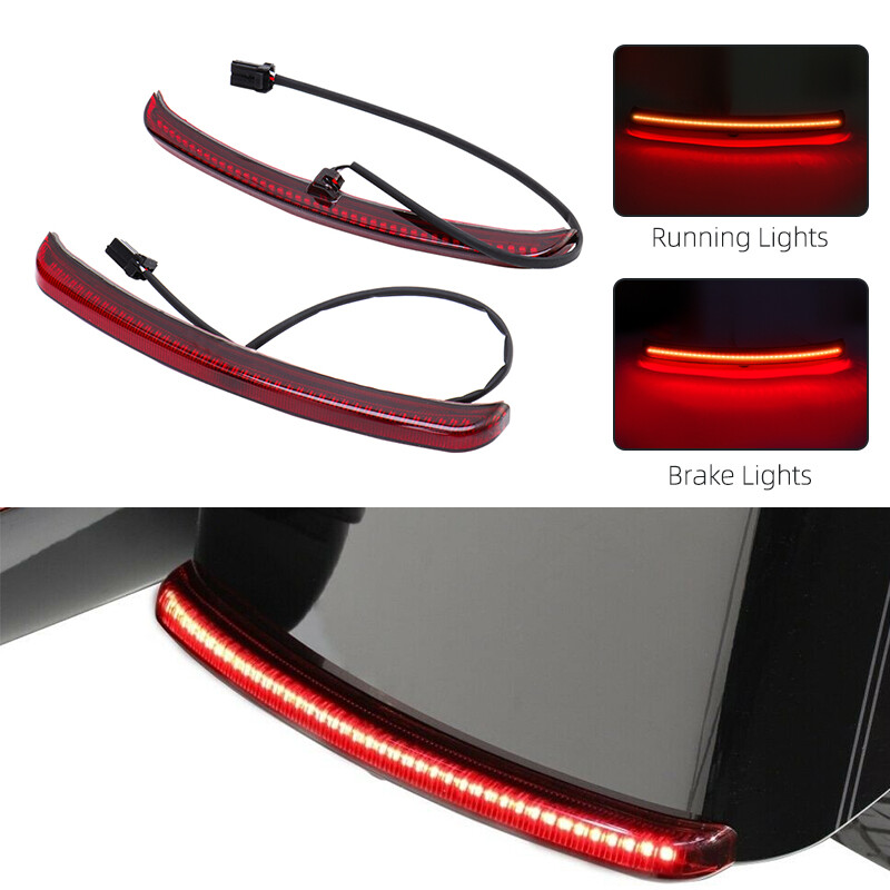 LED Rear Fender Blades Brake Turn Signal Light For Harley Trike Tri Glide 09-up