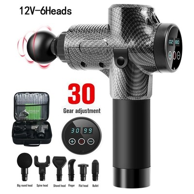 12V Professional Deep Tissue Massage Gun Portable Muscle Body Massager